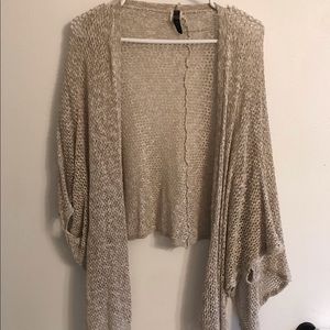 Tan knit cardigan